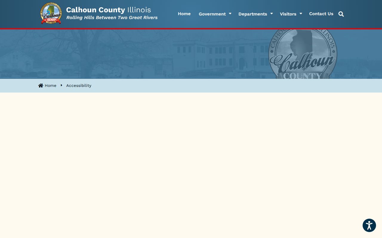 Calhoun County accessibility statement serving Hardin records users