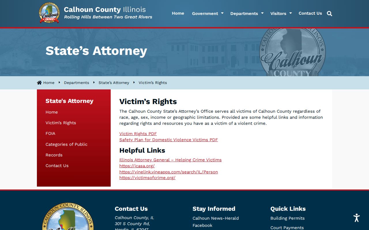 Kampsville criminal case records and local victim services